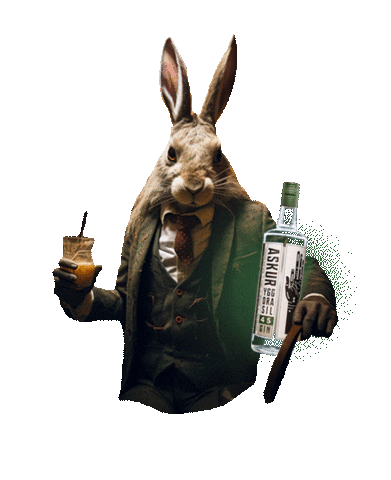 WanderlustSpirits giphyupload vegan bunny vodka Sticker