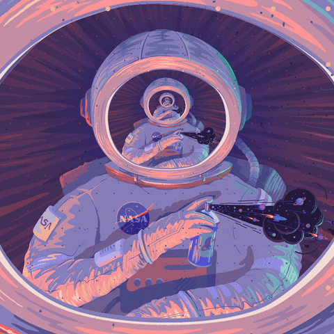 space exploration GIF by Feliks Tomasz Konczakowski