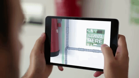 wikitude giphygifmaker augmented reality wikitude extended tracking GIF