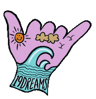 Surf Hang Loose Sticker by 19Dreams