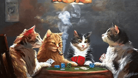 Poker Face Funny Animals GIF