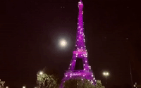 Eiffel Tower Glows Pink for Breast Cancer Awareness Month