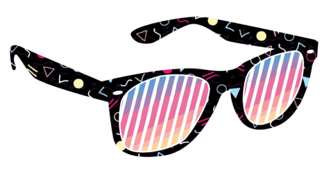 wingsart giphyupload summer 80s sunglasses Sticker