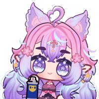 OkamiraVT happy bye vtuber chibi Sticker