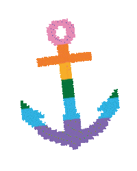 alter_art rainbow festival pride anchor Sticker