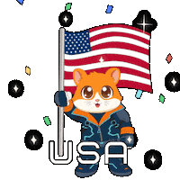 Celebrate American Sticker by Hamieverse