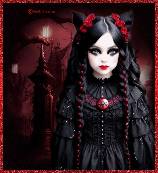 Morticia66 giphyupload gothic gothic doll GIF
