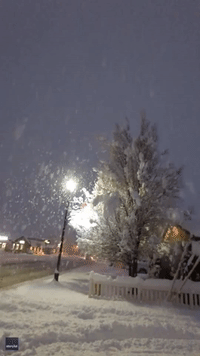 Transformer Explosion Lights up Sky During Winter Storm in Northern Nevada