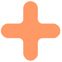 Orange Cross Sticker