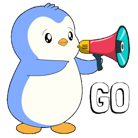 Lets Go Sticker by Pudgy Penguins