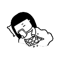 Couch Potato Eating Sticker