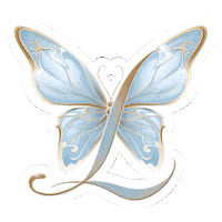 Blue Butterfly Sticker by Loulouis