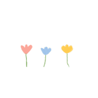 iamyaaya pink blue flower yellow Sticker