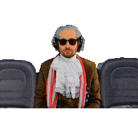 Excited In The Crowd Sticker