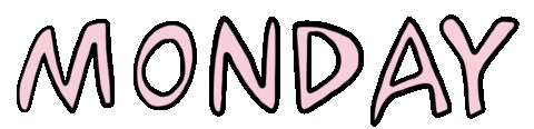Monday Lettering Sticker