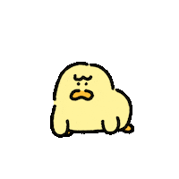 420gram00 sad character duck banana Sticker