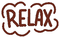 keyafranco peace relax vacation lettering Sticker