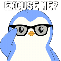 Excuse Me What Sticker by Pudgy Penguins