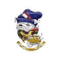 Tattoo Bulldog Sticker by Goliath Needles