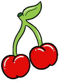 Fruit Cherry Sticker by Natalie Michelle Watson