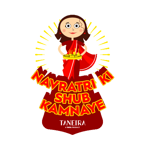 TaneiraSarees giphyupload navratri happynavratri taneirasarees Sticker