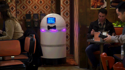 2 broke girls robot GIF by CBS