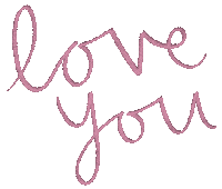 Love You Pink Sticker by Louisa Taylor Studio