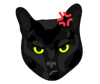 Angry Black Cat Sticker