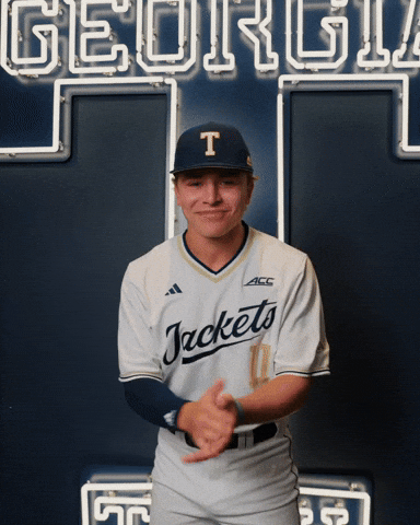 Georgia Tech Baseball GIF by Georgia Tech Yellow Jackets