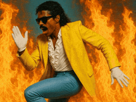 On Fire 1980S GIF by Jukebox Saints