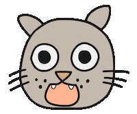 Shocked Cat Sticker by Thank You Coffee