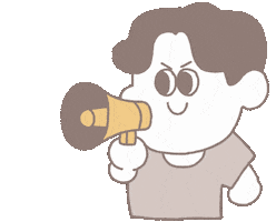 Notice Loudspeaker Sticker by eomgogi