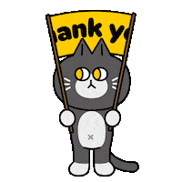 Cat Thank You Sticker by 궁디팡팡 캣페스타