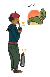 Man Sparkle Sticker by Yerba Mate Argentina