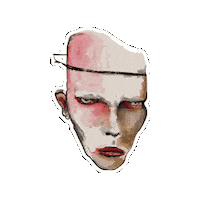 Marilyn Manson Sticker by Blvvsh Studio