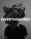 sad black and white GIF