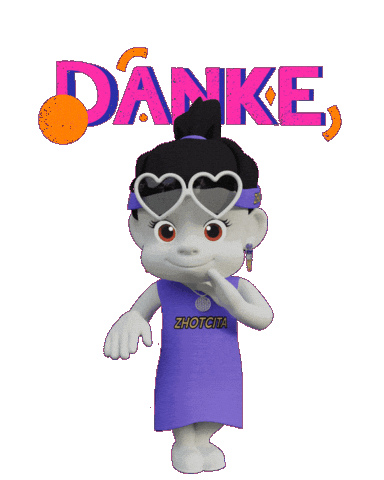 Danke Schön Sticker by Zhotcita