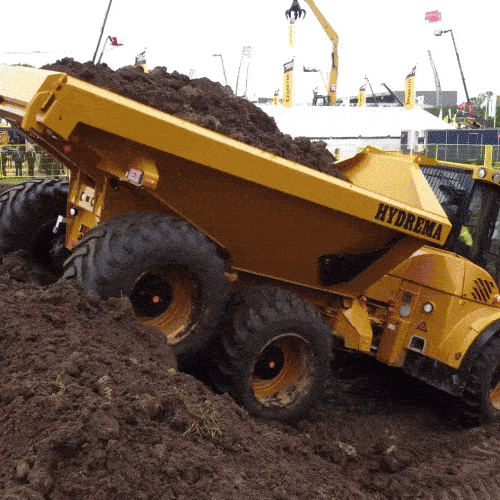 Dirt Dump Truck GIF by HYDREMA