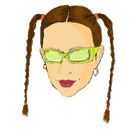 Camilledoe sunglasses spinning badass cheeky Sticker
