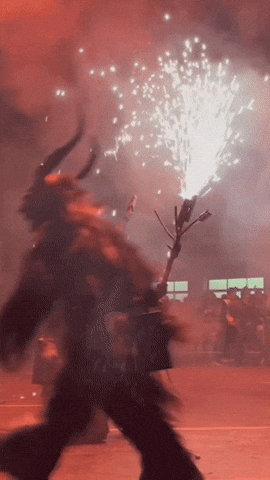 sequinworld giphyupload krampus krampusnacht GIF