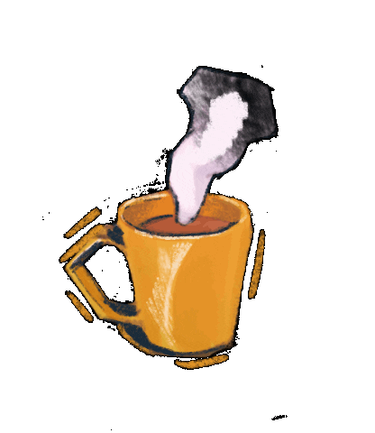 carriesloane coffee tea steam sketchy Sticker