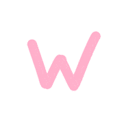 Pastel W Sticker