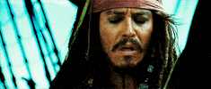 Movie gif. Johnny Depp as Captain Jack Sparrow from Pirates of the Caribbean turns his head and gags exaggeratedly. He closes his eyes and holds his whole tongue out like he’s going to vomit.