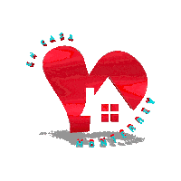 ENCASAMTY love red amor house Sticker