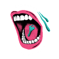 hideawayofficial scream mouth key hideaway Sticker