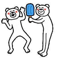 Summer Bear Sticker by takadabear