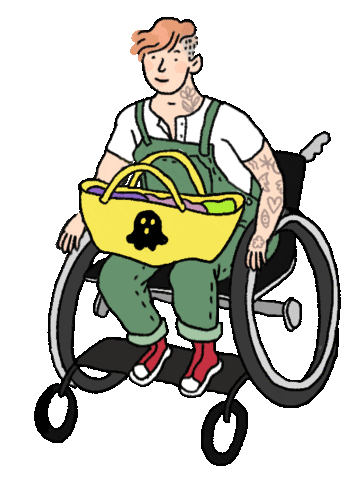 Tattoos Wheelchair Sticker by Clothing Loop