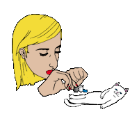 RIPNDIP_CAT summer drink mood beach Sticker