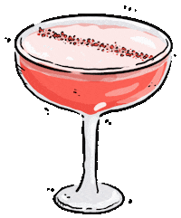 Pink Drinks Sticker