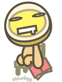 Tired Egg GIF by miluegg